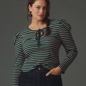 Anthropologie Porridge Puff Sleeve Top